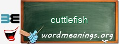 WordMeaning blackboard for cuttlefish